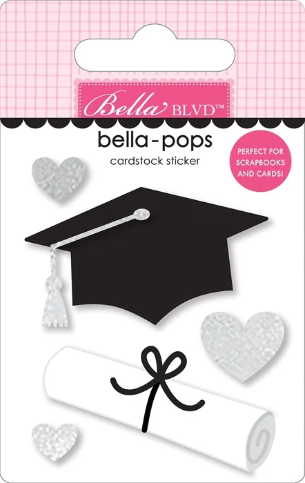 Bella-Pops - Pegatinas 3D Toga y birrete de graduaci&oacute;n