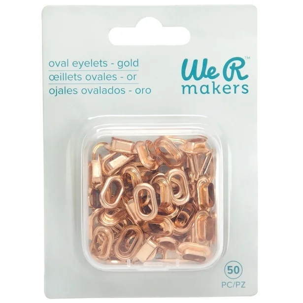 Crop-A-Dile Oval Eyelets Gold