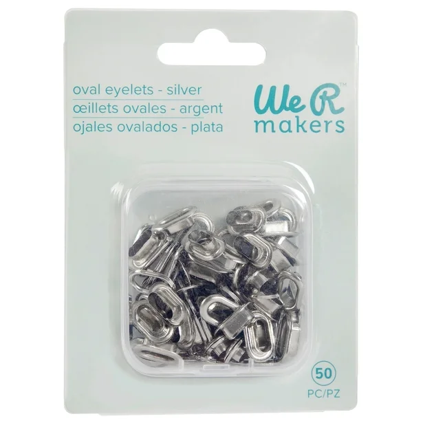 Crop-A-Dile Oval Eyelets Silver
