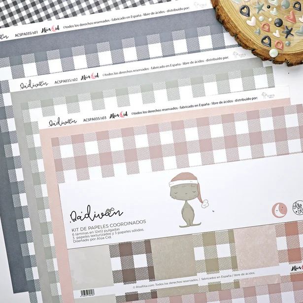 Kit de papeles coordinados Dadivan